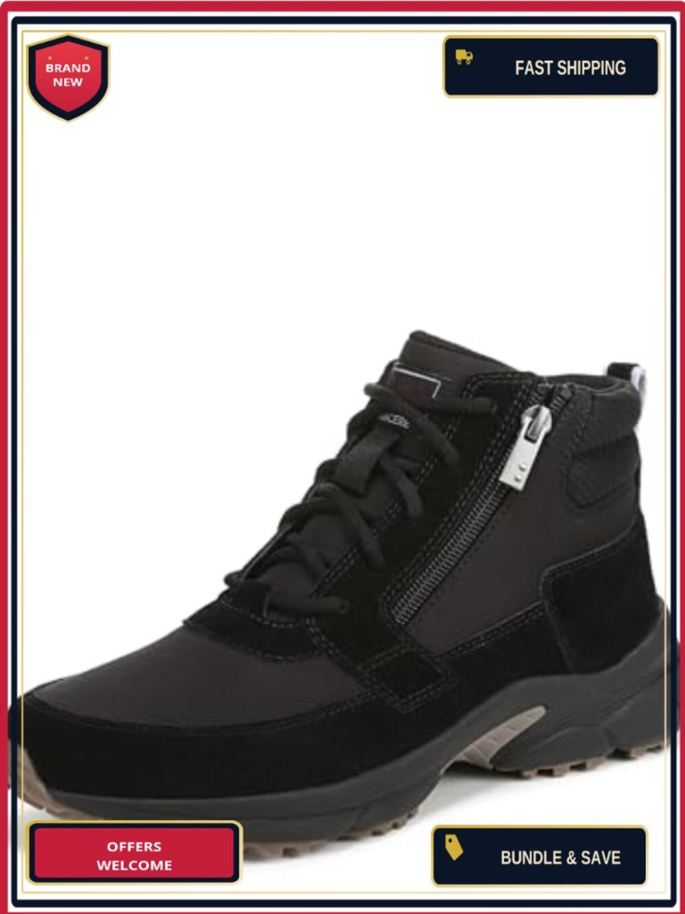 Ryka Sincere Women's Ankle Bootie Lace-Up Side Zip Leather Suede Hiking Boot